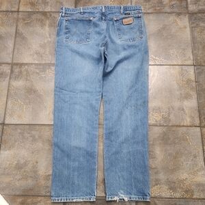 Vintage 90s Wrangler Men's 38x32 Western Straight Leg Denim Jeans Made In USA